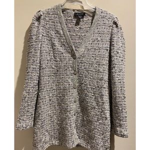 St John Shimmer V Neck Cardigan S